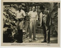 5s159 CHARLIE CHAN IN EGYPT 8x10.25 still '35 Warner Oland by Stepin Fetchit turning on generator!