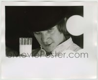 5s177 CLOCKWORK ORANGE deluxe 8x10 still '72 Kubrick classic, c/u of Malcolm McDowell with milk!