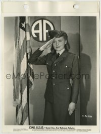 5s418 JOAN LESLIE 8x11 key book still '44 in 82nd Airborne uniform promoting Hollywood Canteen!