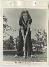5s417 JOAN LESLIE 8x11 key book still '40s full-length portrait playing croquet in sailor suit!