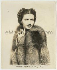 5s437 KAY FRANCIS 8.25x10 still '30s wonderful close portrait in fur coat with braided hair!