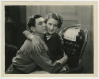 5s459 LADY OF CHANCE 8x10.25 still '28 con woman gambler Norma Shearer & Johnny Mack Brown hugging