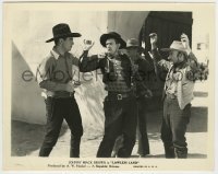 5s473 LAWLESS LAND 8x10.25 still '37 cowboy hero Johnny Mack Brown catches three bad guys at once!