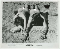 5s475 LEJONSOMMAR 8.25x10 still '68 naked man & woman sunning on beach, Essy Persson in Vibration!