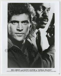 5s478 LETHAL WEAPON 8x10 still '87 great image of Mel Gibson & Danny Glover used on the one-sheet!