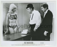 5s682 PRODUCERS 8.25x10 still '67 Gene Wilder & Zero Mostel stare at near-naked Lee Meredith!