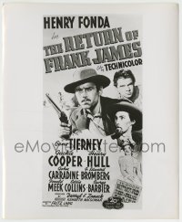 5s730 RETURN OF FRANK JAMES 8.25x10 still R45 Fritz Lang, art of Henry Fonda used on three-sheet!