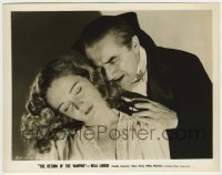 5s731 RETURN OF THE VAMPIRE 8x10.25 still '44 c/u of creepy Bela Lugosi about to feed on girl!