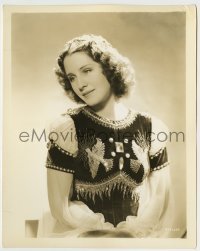 5s763 ROMEO & JULIET 8x10.25 still '36 pretty Norma Shearer in elaborate embroidered blouse!