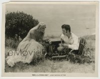 5s767 ROSE OF THE GOLDEN WEST candid 8x10.25 still '27 Mary Astor & Roland have picnic in costume!