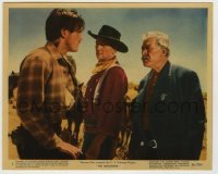 5s018 SEARCHERS color 8x10 still #3 '56 John Wayne & Ward Bond glare at Jeffrey Hunter!