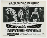 5s796 SIGNPOST TO MURDER 8.25x10 still '65 Joanne Woodward, Stuart Whitman, cool half-sheet image!