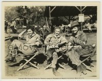 5s804 SO PROUDLY WE HAIL candid 8x10.25 still '43 Colbert, Goddard & Lake relaxing between scenes!