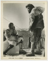 5s772 S.O.S. ICEBERG 8x10.25 still '33 Leni Riefenstahl, c/u of Gibson Gowland by man with radio!