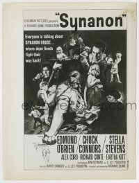 5s850 SYNANON 7.75x10 still '65 great drug addict cast montage art used on the one-sheet!