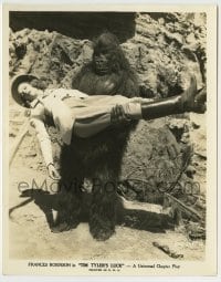 5s877 TIM TYLER'S LUCK chapter 12 8x10 still '37 fake gorilla carrying woman, Universal serial!