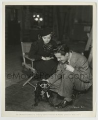 5s899 TURN OFF THE MOON candid 8.25x10 still '37 Johnny Downs & Eleanore Whitney w/ dog in costume!