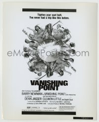 5s926 VANISHING POINT 8.25x10 still '71 great art used on the three-sheet, car chase cult classic!