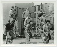 5s952 WEST SIDE STORY 8.25x10 still '61 tough Jets gang members singing on see-saws!
