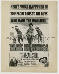 5s977 YANK IN KOREA 8x10.25 still '51 Lon McCallister, great image used for the one-sheet!