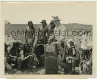 5s466 LAST FRONTIER candid 8x10 still '26 William Boyd introduces Native American Indians to radio!