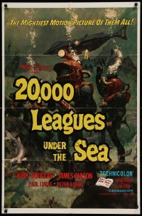 5t011 20,000 LEAGUES UNDER THE SEA 1sh R71 Jules Verne classic, wonderful art of deep sea divers!