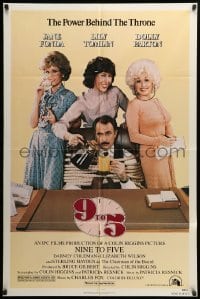5t006 9 TO 5 1sh '80 Dolly Parton, Jane Fonda & Lily Tomlin w/tied up Dabney Coleman!