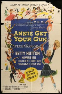 5t044 ANNIE GET YOUR GUN 1sh '50 Betty Hutton as the greatest sharpshooter, Howard Keel