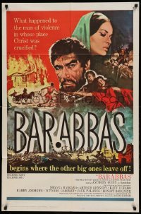 5t060 BARABBAS 1sh '62 Richard Fleischer, Frank McCarthy art of Anthony Quinn & Silvana Mangano!