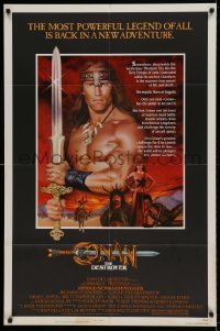 5t186 CONAN THE DESTROYER 1sh '84 Arnold Schwarzenegger is the most powerful legend of all!