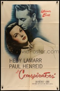 5t192 CONSPIRATORS 1sh '44 freedom fighter Paul Henreid falls in love with Hedy Lamarr!