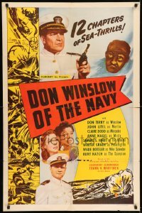 5t252 DON WINSLOW OF THE NAVY 1sh R52 entire serial, Don Terry in the title role, John Litel!