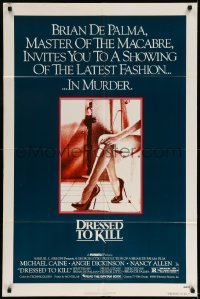 5t255 DRESSED TO KILL 1sh '80 Brian De Palma shows you the latest fashion of murder, sexy legs!