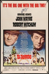 5t261 EL DORADO 1sh '66 John Wayne, Robert Mitchum, Howard Hawks, big one with the big two!