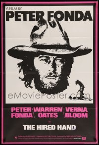 5t410 HIRED HAND English 1sh '71 Peter Fonda directs & stars, Warren Oates, cool different art!