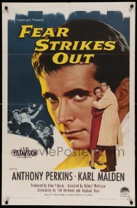 5t293 FEAR STRIKES OUT 1sh '57 Anthony Perkins as baseball player Jim Piersall!