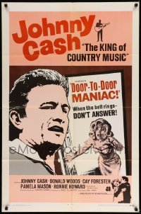 5t309 FIVE MINUTES TO LIVE 1sh R69 first Johnny Cash, he is the crazy Door-to-Door Maniac!
