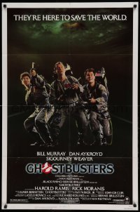 5t346 GHOSTBUSTERS 1sh '84 Bill Murray, Aykroyd & Harold Ramis are here to save the world!