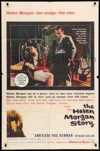 5t393 HELEN MORGAN STORY 1sh '57 Paul Newman loves pianist Ann Blyth, her songs, and her sins!