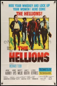 5t398 HELLIONS 1sh '62 hide your whiskey & lock up your women, Ken Annakin directed!