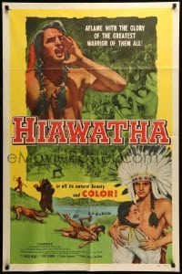 5t405 HIAWATHA 1sh '53 Vince Edwards is the greatest Native American Indian warrior of them all!