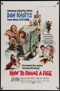 5t425 HOW TO FRAME A FIGG 1sh '71 Joe Flynn, wacky comedy images of Don Knotts!