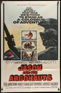 5t463 JASON & THE ARGONAUTS 1sh '63 great special effects by Ray Harryhausen, art of colossus!
