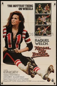 5t480 KANSAS CITY BOMBER 1sh '72 full-length sexy roller derby girl Raquel Welch!