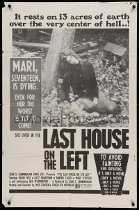 5t501 LAST HOUSE ON THE LEFT 1sh '72 first Wes Craven, it's only a movie, it's only a movie!