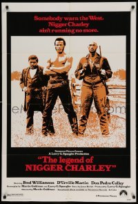 5t505 LEGEND OF NIGGER CHARLEY 1sh '72 slave to outlaw Fred Williamson ain't running no more!