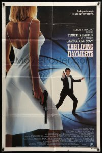 5t517 LIVING DAYLIGHTS int'l 1sh '87 Tim Dalton as James Bond & sexy Maryam d'Abo w/gun!