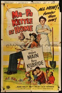 5t534 MA & PA KETTLE AT HOME 1sh '54 great wacky image of Marjorie Main & Percy Kilbride!