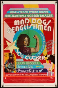 5t537 MAD DOGS & ENGLISHMEN 1sh '71 Joe Cocker, rock 'n' roll, cool poster design!