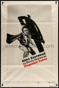 5t542 MAGNUM FORCE 1sh '73 best image of Clint Eastwood is Dirty Harry pointing his huge gun!